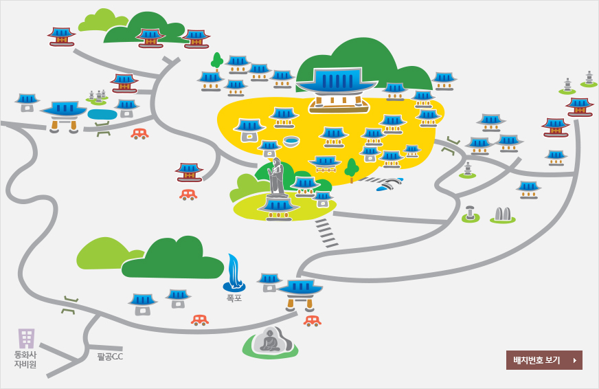 동화사 전체 배치도