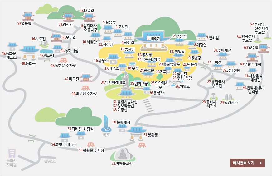 동화사 전체 배치도